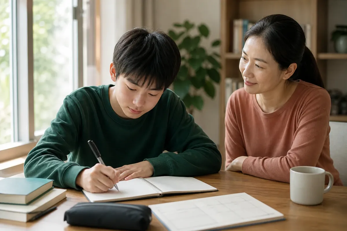 家长陪伴青少年从小目标恢复学习动力